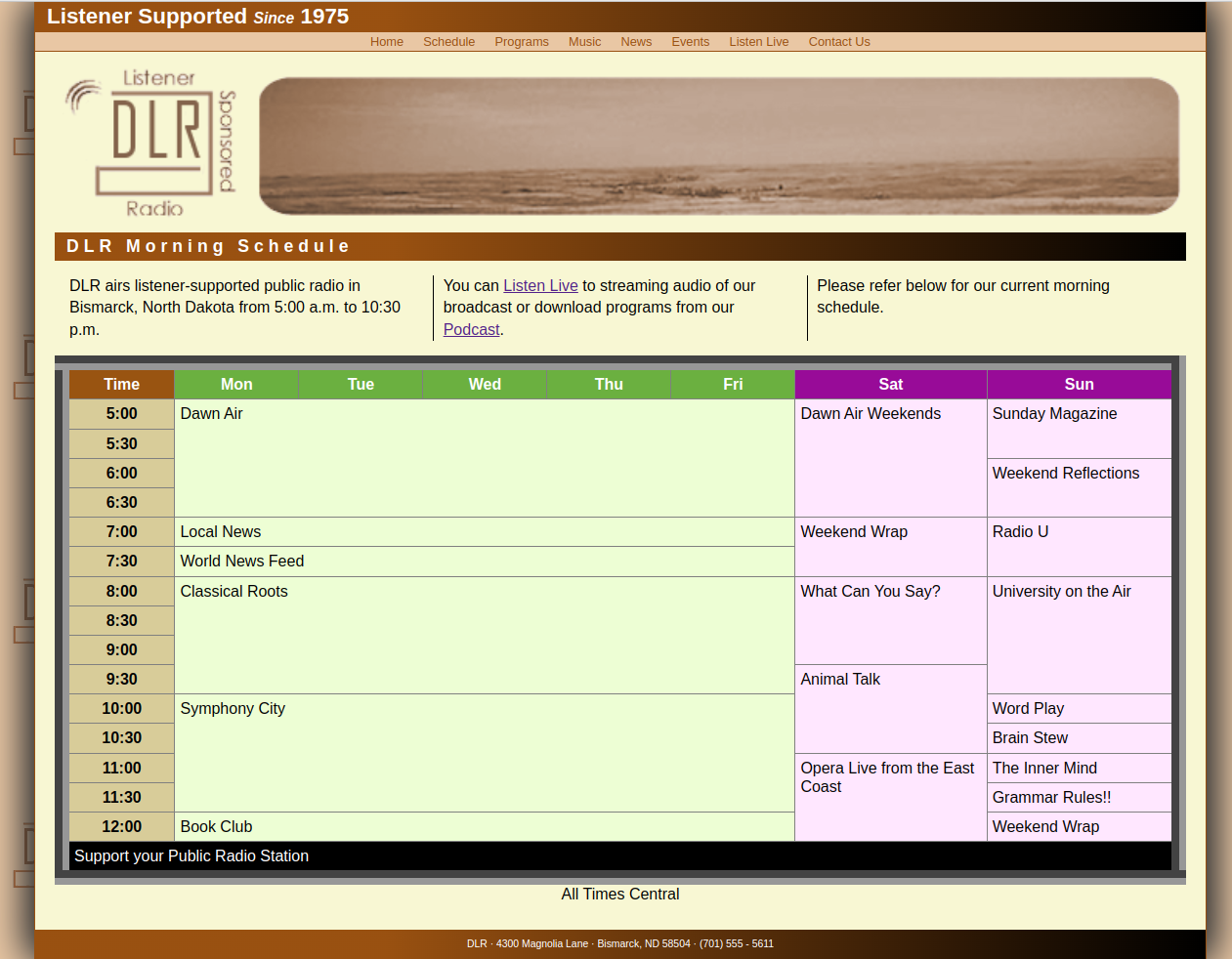 DLR Morning Schedule