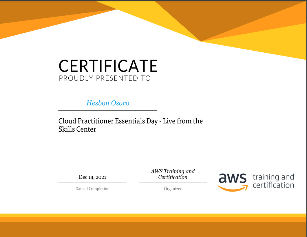 AWS practitioner certificate