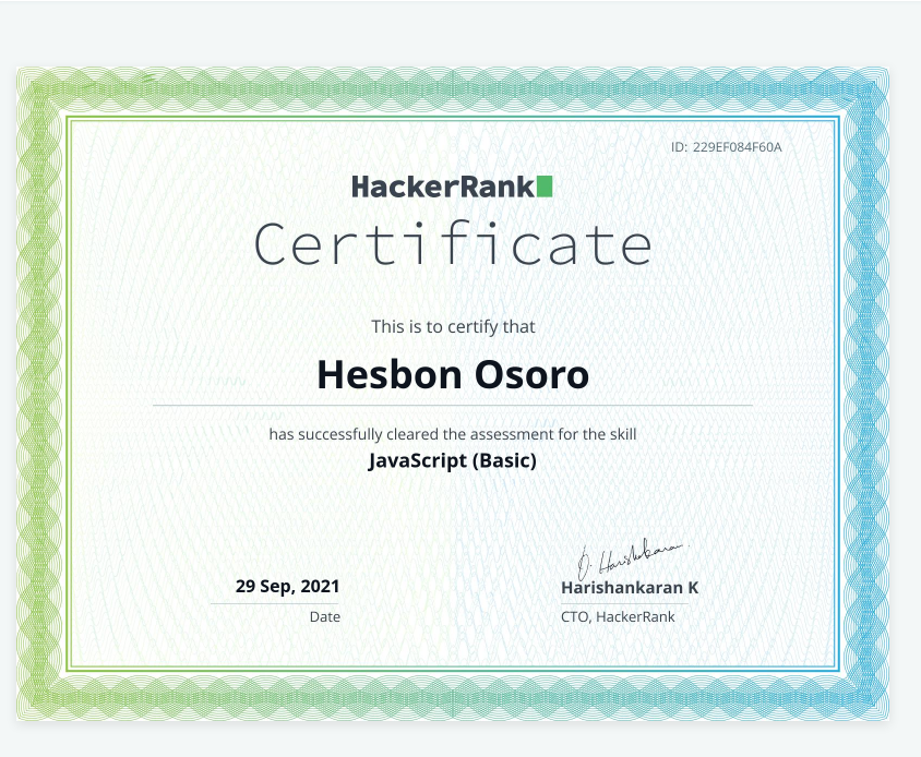 hackerrank js basic certificate